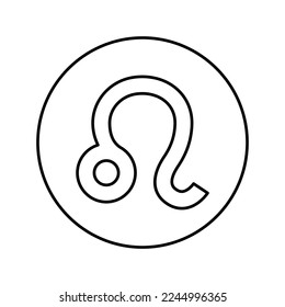 leo zodiac line icon vector. leo zodiac sign. isolated contour symbol black illustration