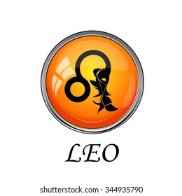 Leo Zodiac Sign Stock Vector (Royalty Free) 344935790