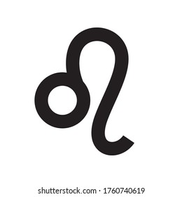 Leo. Zodiac sign. Astrological calendar. Zodiacal black and white vector horoscope. Line symbol