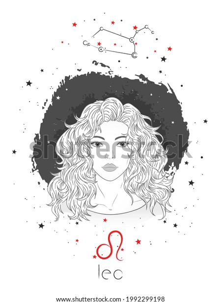 Leo Zodiac Sign Constellation Vector Illustration Stock Vector (Royalty ...