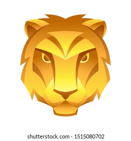 Leo zodiac sign, golden horoscope symbol. Stylized astrological illustration.