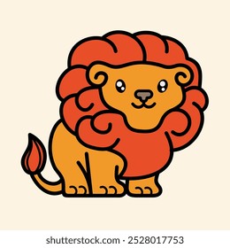 Símbolo do zodíaco de Leo, signo da astrologia do horóscopo, ilustração vetorial de um leão de desenho animado bonito