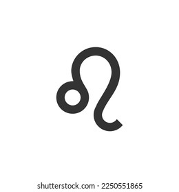 Leo zodiac sign icon isolated on white background. Astrology symbol modern, simple, vector, icon for website design, mobile app, ui. Vector Illustration