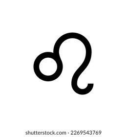 Leo zodiac sign icon. One of the 12 symbols of astrology. Attribute of a horoscope or cosmos.
