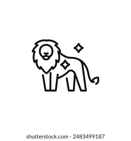 Leo zodiac sign icon. Simple Leo zodiac sign icon for social media, app, and web design. Vector illustration.