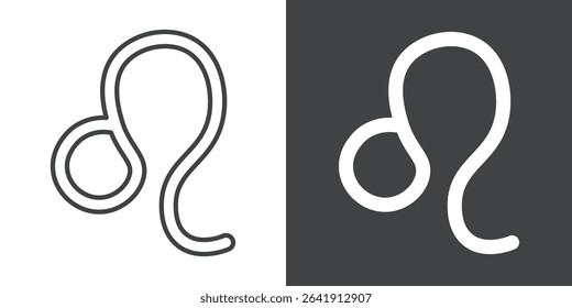 leo zodiac sign icon symbol illustration logo