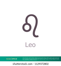 Leo - Zodiac Sign Icon Vector Logo Template Illustration Design. Vector EPS 10.