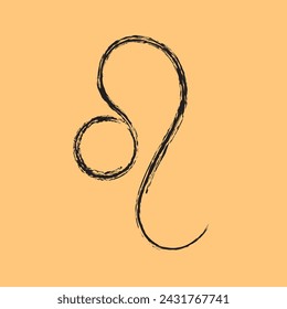 Leo the zodiac sign, zodiac icon, vector