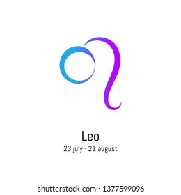 Leo zodiac sign illustration. Vector icon