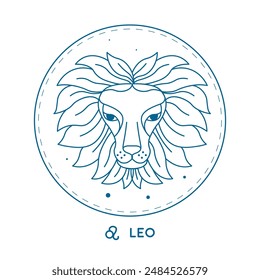 Leo Zodiac Sign Illustration vector