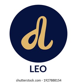 Leo zodiac sign is isolated. Astrology. The science of the stars.