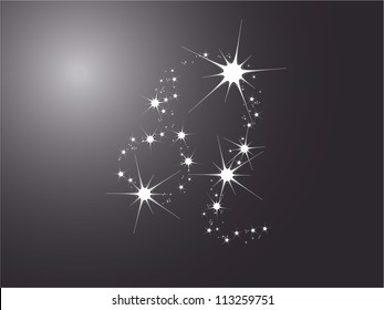 Leo Zodiac sign on the dark background