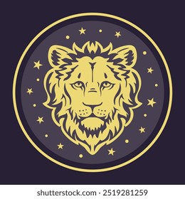 Leo Zodiac Sign Uma Representação Artística Única Explorando Seus Vários Aspectos e Significados. sinais astrológicos, objetos celestes, astrologia, místico, espaço, prever o futuro