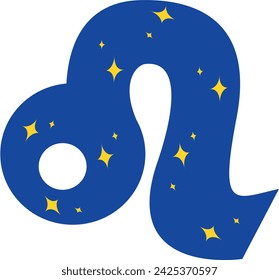 Leo zodiac sign vector. Celestial design. Astrological horoscope 