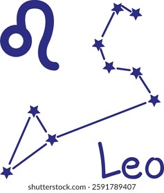 Leo zodiac sign vector design