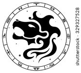 Leo zodiac sign, vector illustration