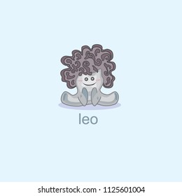 	
Leo. Zodiac sign. Vector illustration.

