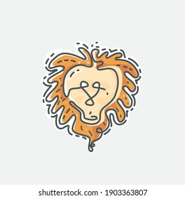Leo zodiac sign. Vector illustration of the zodiacal constellations line drawing design.