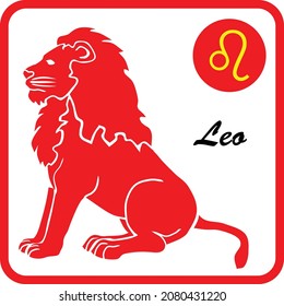 Leo Zodiac Sign Vector Illustration