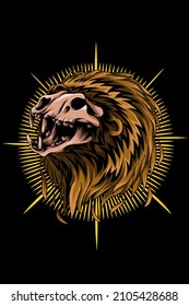 Leo zodiac sign vector illustration