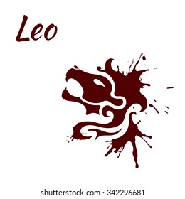 Leo zodiac sign, vector illustration