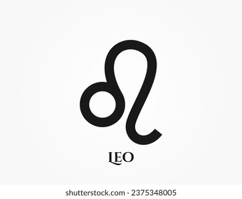 leo zodiac symbol. astrological and horoscope icon. isolated vector image in simple style
