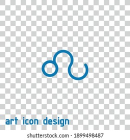 leo zodiac vector icon on an abstract background