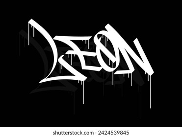 LEON city graffiti tag style
