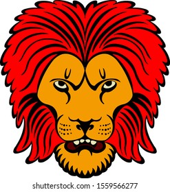 Leon head, vector image, tattoo 