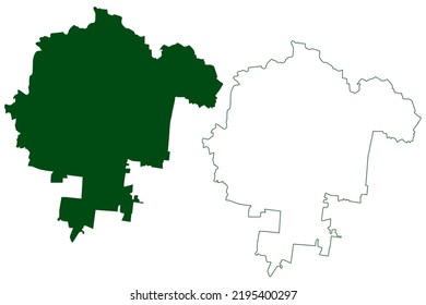 Leon municipality (Free and Sovereign State of Guanajuato, Mexico, United Mexican States) map vector illustration, scribble sketch León map