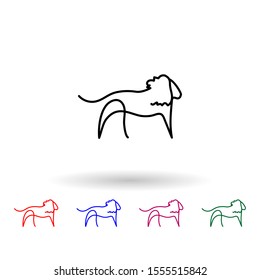 Leon one line animal multi color icon. Simple thin line, outline vector of animals one line icons for ui and ux, website or mobile application