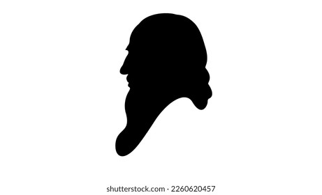 Leonardo da Vinci Silhouette, hochwertiger Vektorgrafik