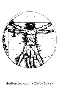 Leonardo Da Vinci Vitruvius Man Sketch