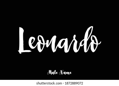 Leonardo-Male Name Bold Cursive Calligraphy Typeface Text 