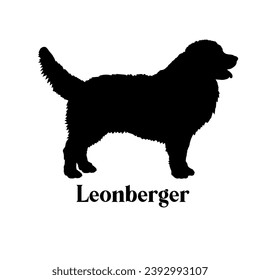 Leonberger Dog silhouette dog breeds logo dog monogram logo dog face vector