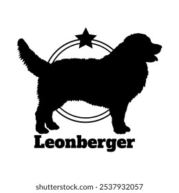 Leonberger dog silhouette,  dog, dog breeds, logo, vector, silhouette, logo design, animal, illustration, icon, sign, design, black,  symbol, pet