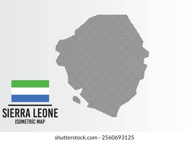 Sıerra Leone flag and map vector	