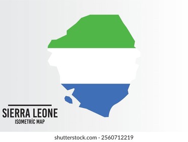 Sıerra Leone flag and map vector.