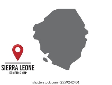 Sıerra Leone vector map illustration, country map with markings. vector illustration.