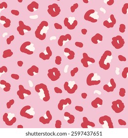 Leopard abstract monochrome seamless pattern. Animal print endless background. Cheetah or panther skin texture repeat cover. Vector hand drawn fashion print illustration.