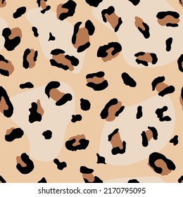 Leopard abstract print seamless pattern