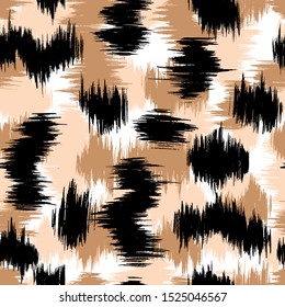 Leopard abstract texture vector background, seamless pattern animal skins