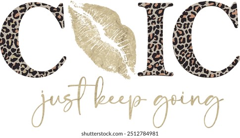 leopard abstract wild vector slogan