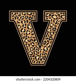 Leopard Alphabets and letter t shirt,sticker,poster,banner,mug,bag design