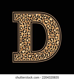 Leopard Alphabets and letter t shirt,sticker,poster,banner,mug,bag design