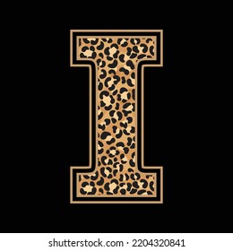 Leopard Alphabets and letter t shirt,sticker,poster,banner,mug,bag design