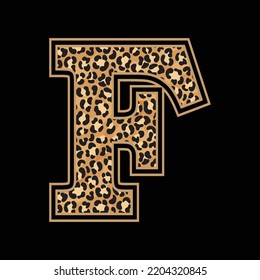 Leopard Alphabets and letter t shirt,sticker,poster,banner,mug,bag design