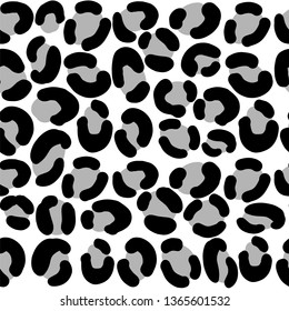 Leopard animal print background. Seamless pattern. Trendy safari ornament for fashion illustration. Vector EPS10