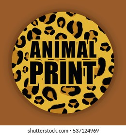 leopard animal print emblem pattern image vector illustration design 