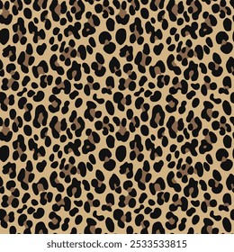 
leopard animal print, seamless illustration wild cat skin texture